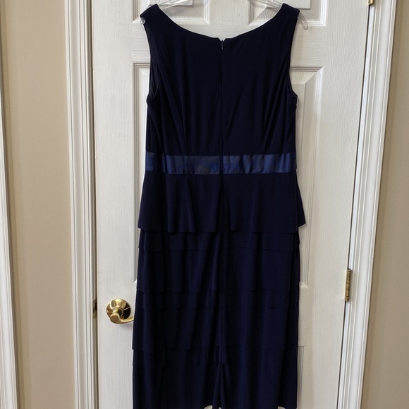 Navy blue formal dress with matching blazer - Picture 8 of 14